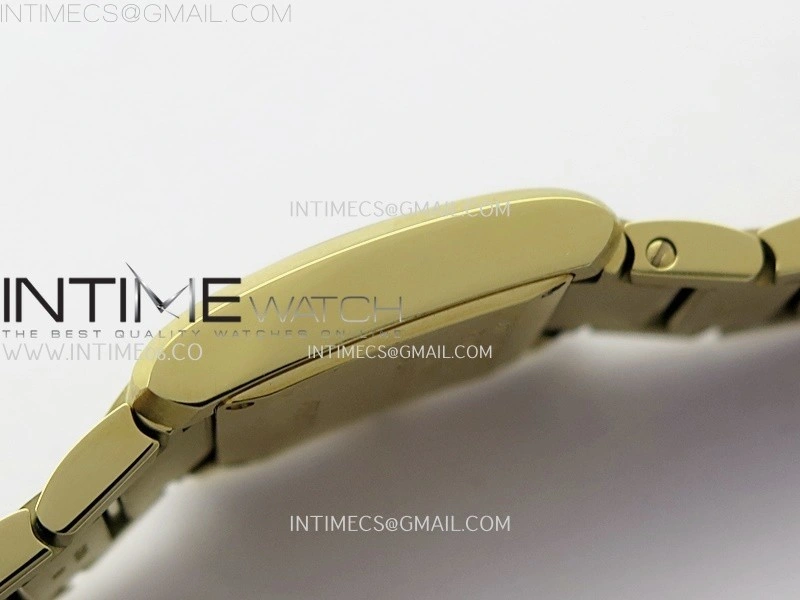 Tank Francaise Ladies 21.2mm YG 8848F 1:1 Best Edition Silver Dial on YG Bracelet Ronda Quartz V2